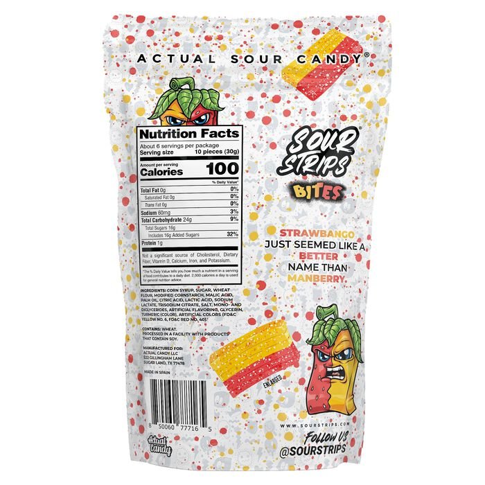Sour Strips Bites Strawbango - 6.35oz - MunchLabs
