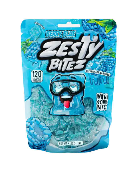 Zesty Snackz Berry Blue Sour Mini Bites Candy – Sweet & Tangy 4.2oz - MunchLabs